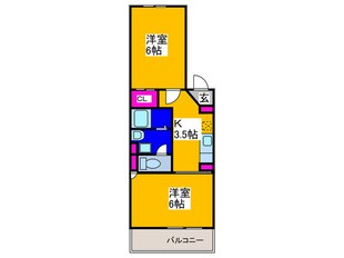 グリーンヒルハイツの物件間取画像